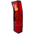 Driver Side Tail Light, with Bulb, Halogen, Red Lens, Base Model
