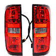 Driver and Passenger Side Tail Light, with Bulbs, Halogen, Clear and Red Lens