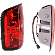 Driver and Passenger Side Tail Light, with Bulbs, Halogen, Clear and Red Lens