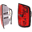 Driver and Passenger Side Tail Light, with Bulbs, Halogen, Clear and Red Lens