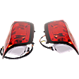 Driver and Passenger Side Tail Light, with Bulbs, Halogen, Clear and Red Lens