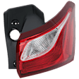 Passenger Side, Outer LED Tail Light, With bulb(s), OE Replacement, CAPA Certified