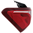 Driver Side, Outer LED Tail Light, With bulb(s), OE Replacement, CAPA Certified