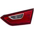 Passenger Side, Inner Tail Light, with Bulb, LED, Mounts On Luggage Lid, CAPA CERTIFIED
