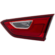 Passenger Side, Inner Tail Light, with Bulb, LED, Mounts On Luggage Lid, CAPA CERTIFIED