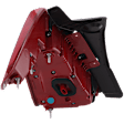 Passenger Side, Outer Tail Light, with Bulb, LED, Red Lens, Mounts On Body