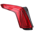 Driver Side, Outer Tail Light, with Bulb, LED, Red Lens, Mounts On Body