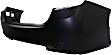 Rear Primed Bumper Cover, Without Parking Aid Sensor Holes, Parallel Park Assist and Exhaust Hole, CAPA Certified