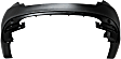 Rear Primed Bumper Cover, Without Parking Aid Sensor Holes, Parallel Park Assist and Exhaust Hole, CAPA Certified