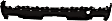 2019 Chevrolet Equinox - Rear, Lower Textured Bumper Cover, For Models With Dual Exhaust Holes, CAPA Certified