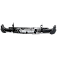 Chrome Step Bumper, Face Bar and Pads, With Corner Step , Without Hitch Draw Bar