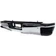 Chrome Step Bumper, Face Bar and Pads, With Corner Step and Hitch Draw Bar