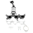 Front, Passenger Side (Firewall Side) Catalytic Converter, Federal EPA, 46-State Cannot ship to/installed in vehicles purchased in CA/CO/NY/ME, Firewall Side, 2.7L Engine