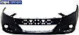Front Primed Bumper Cover, Without Tow Hook Hole, CAPA Certified