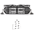 2022 Ram 1500 Big Horn - Grille, Chrome Shell with Dark Gray Insert, Type 2, For Models Without Surround View Camera, CAPA Certified