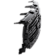 2022 Ram 1500 Big Horn - Grille, Black Shell with Gray Insert, Type 1, For Models Without Surround View Camera, CAPA Certified