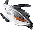Driver Side Headlight, with Bulb, Halogen, Chrome Interior, Aero/Limited/SE Models
