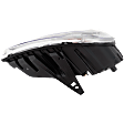 Passenger Side LED Headlight, With bulb(s), Clear Lens, Chrome Interior
