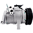 2006 Mitsubishi Raider - A/C Compressor, 6 Groove; 10S17E, With Clutch, 6-Groove Pulley, 3.7L