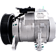 2006 Mitsubishi Raider - A/C Compressor, 6 Groove; 10S17E, With Clutch, 6-Groove Pulley, 3.7L