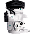 2006 Mitsubishi Raider - A/C Compressor, 6 Groove; 10S17E, With Clutch, 6-Groove Pulley, 3.7L