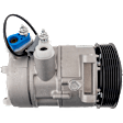 A/C Compressor, With Clutch, 6-Groove Pulley