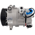 A/C Compressor, With Clutch, 6-Groove Pulley