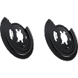 Rear Brake Dust Shields Black, Steel