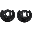 Rear Brake Dust Shields Black, Steel