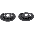 Rear Brake Dust Shields Black, Steel
