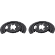Rear Brake Dust Shields Black, Steel