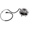 Front, Driver or Passenger Side Wheel Hub, 5 Lugs, With Bearing, With Sensor