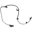 Rear, Passenger Side ABS Speed Sensor, Blade Type, Wheel Mounted, With Wire Harness
