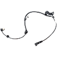 Rear, Passenger Side ABS Speed Sensor, Blade Type, Wheel Mounted, With Wire Harness