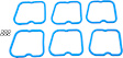 Valve Cover Gasket, 6 Cyl., 5.9L Engine, Rubber Material, with Grommets