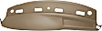 Molded; Overlay Over Factory Dash ABS Thermoplastic Saddle Tan Dash Cover Overlay, installs over your Cracked or Damaged Dashboard, RTV Adhesive