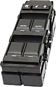 2006-2010 Chrysler 300 - Front, Driver Side Window Switch, Black, 6-Button, 14-Prong Blade Male Terminal, 2 Female Connectors, Driver and Passenger Side One Touch Auto Up and Down Power Windows