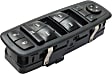 Front, Driver Side Window Switch, Black, 10-Button, with Auto Up/Down, without Power Folding Mirror Switch