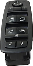 Front, Driver Side Window Switch, Black, 10-Button, with Auto Up/Down, without Power Folding Mirror Switch