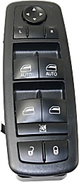 2013 Dodge Charger - Front, Driver Side Window Switch, With Driver and Passenger Auto Down, Black