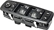 Front, Driver Side Window Switch, Black, 11-Button, With Power Mirrors, With Power Folding