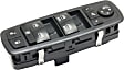 Front, Driver Side Window Switch, Black, 11-Button, With Power Mirrors, With Power Folding