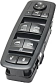 Front, Driver Side Window Switch, Black, 11-Button, With Power Mirrors, With Power Folding