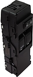 Front, Driver Side Window Switch Black 2 Buttons