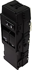 Front, Driver Side Window Switch Black 2 Buttons