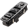 2014 Dodge Dart - Front, Driver Side Window Switch, Without One Touch Window Open/Close, Black