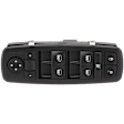 Front, Driver Side Window Switch, Black, with One Touch Window Open/Close