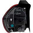 Passenger Side, Outer Tail Light, with Bulb, LED, Clear and Red Lens, Black Interior