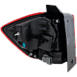 Passenger Side, Outer Tail Light, with Bulb, LED, Clear and Red Lens, Black Interior