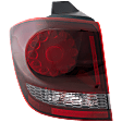 Driver Side, Outer Tail Light, with Bulb, LED, Clear and Red Lens, Black Interior